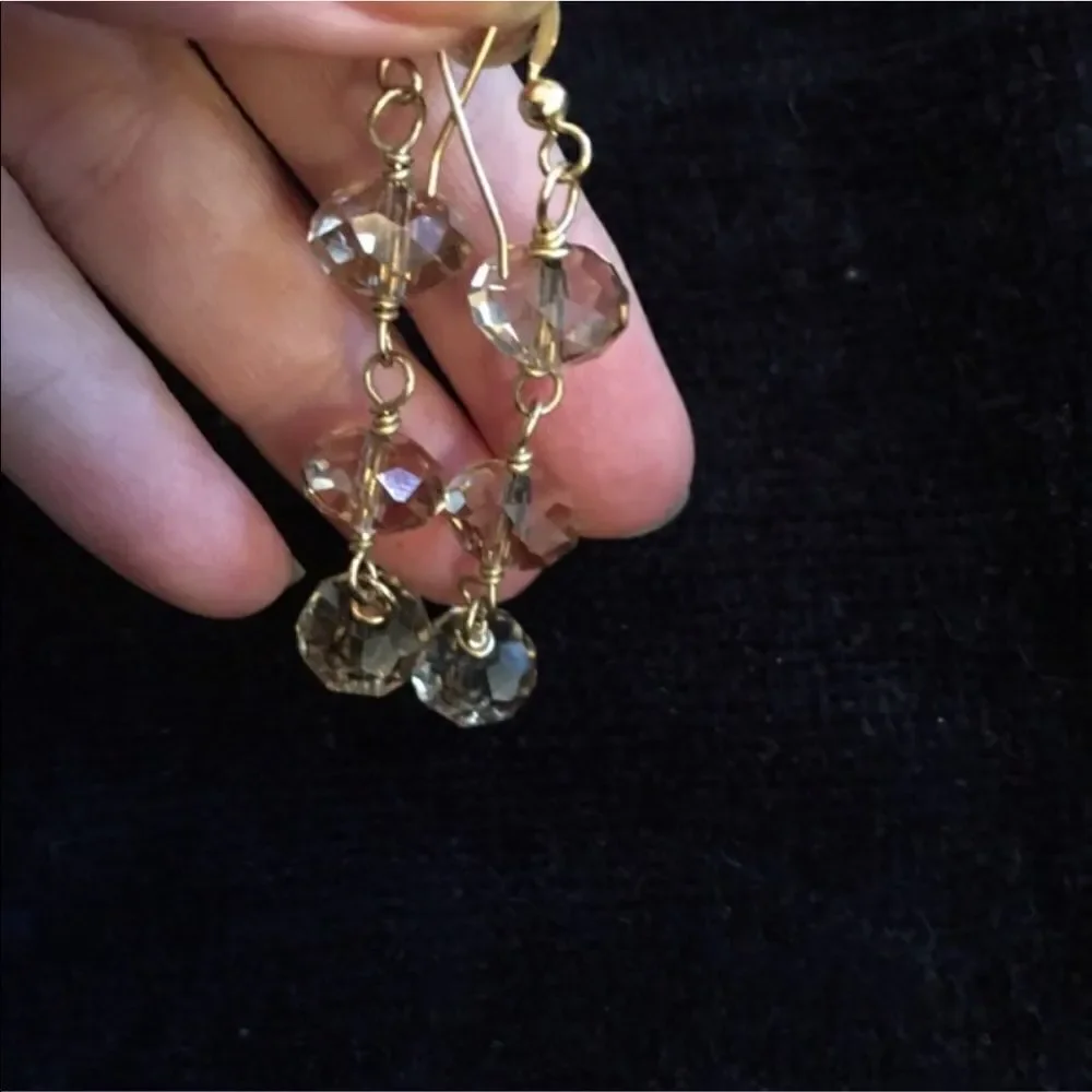 THREE DROP Opaque Faceted Earrings!